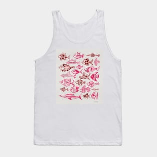 fish inkings pink gold Tank Top